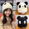 Children's Unisex Winter Pullover Panda Hat with Ear Protection - Thick, Warm, and Super Cute for Large Head Circumference