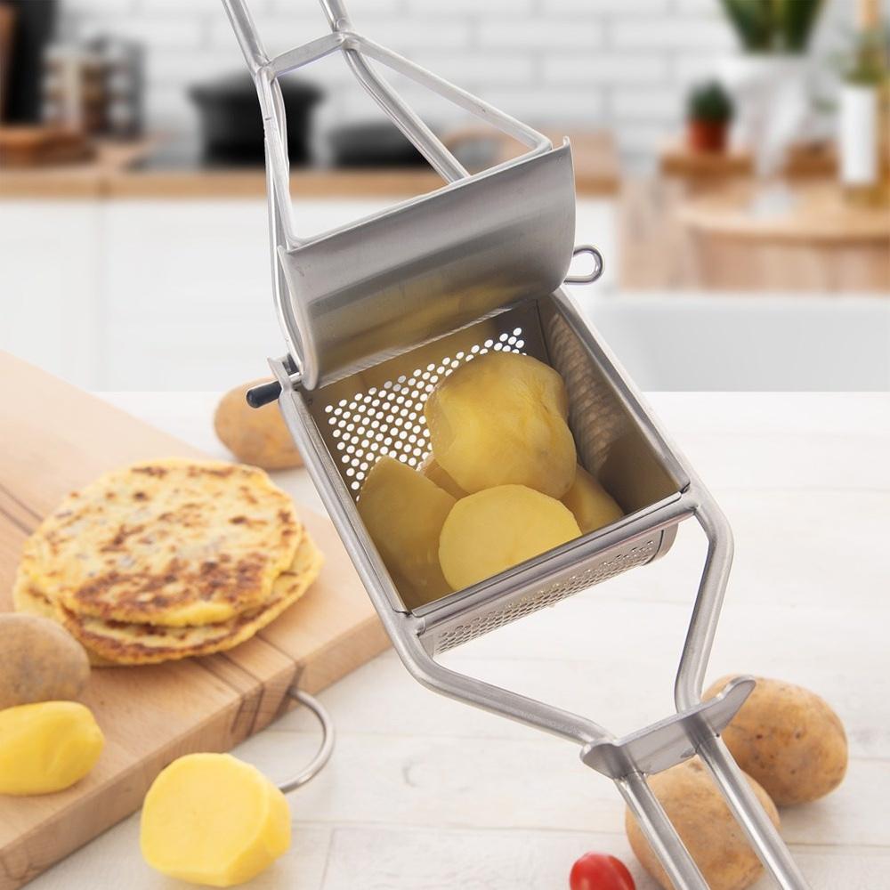 Steel potato ricer