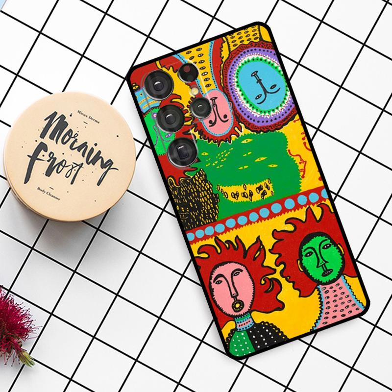 Чехол KUSAMA art для Samsung Galaxy S25 Ultra S20 S21 S22 S23 S24 Ultra S9 S10 Plus S25 FE