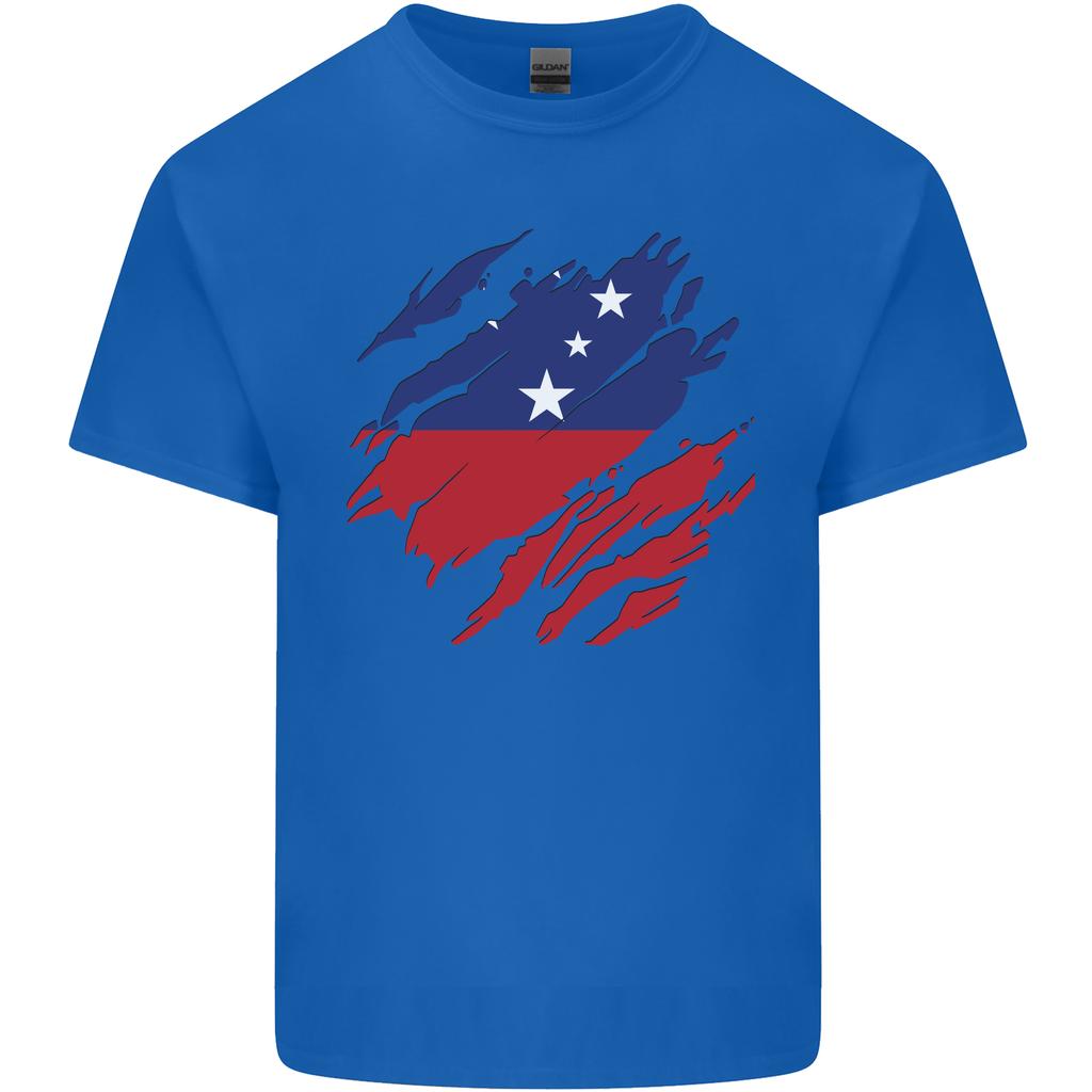Torn Samoa Flag Samoan Day Football Unisexs Light Cotton TShirt