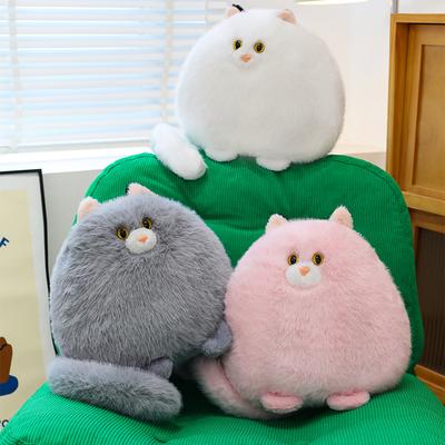 Милая плюшевая игрушка кошка с длинным хвостом, кукла толстый кот, подушка-игрушка, кукла-компаньон для детей, тряпичная кукла, подарок