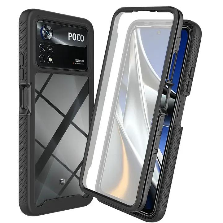 Для POCO X6 X5 M5s X3 NFC 360 защитная передняя задняя панель Xiaomi Poco X4 Pro 5G Crystal Case Funda C65 M4 6 3 X 4 5 M бампер крышка
