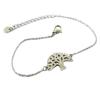 [P7930] - Silver 'Tree of Life' Steel Designer Bracelet - 15x12 Mm