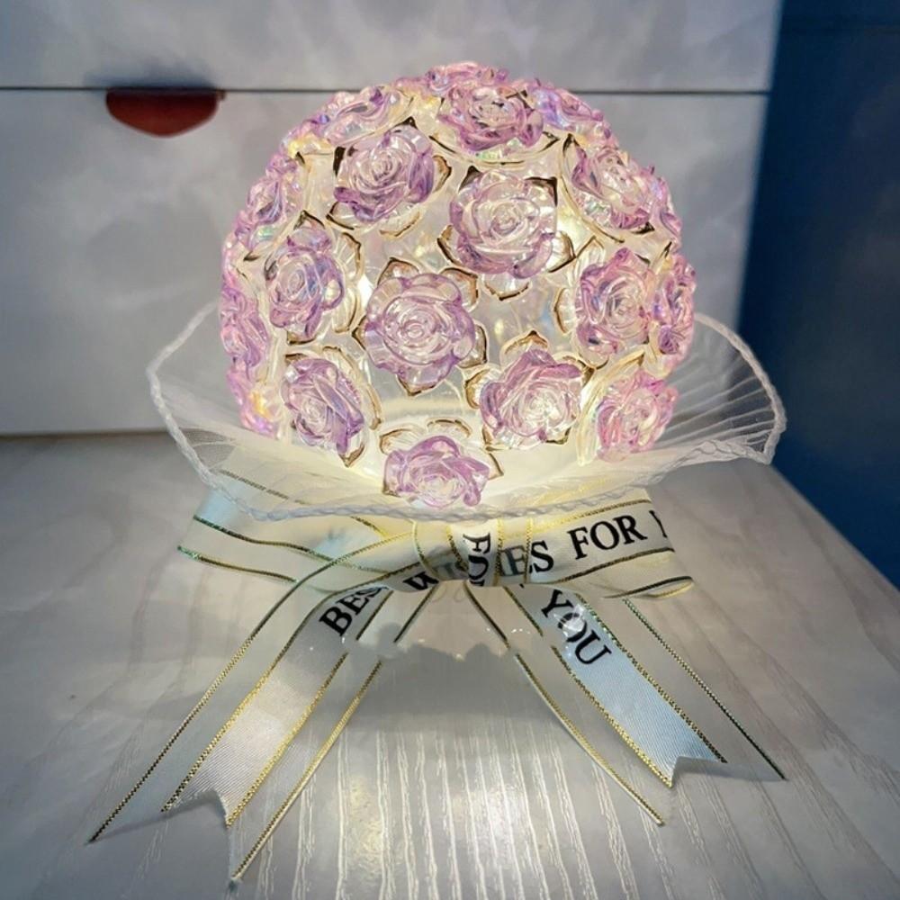 Сделанный вручную цветок DIY ночники DIY лампы свет букета цветов подарок свет для украшения спальни