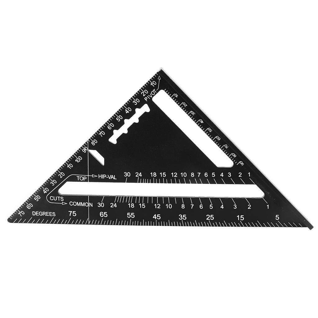 Треугольная линейка 7 дюймов Столярный угольник Алюминиевый 90 градусов 45 градусов Портативный Измерительный для деревообработки