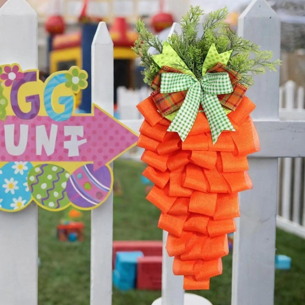 Cute Spring Carrot Door Hanging Handmade Front Door Hanging Garlands Kids Gifts