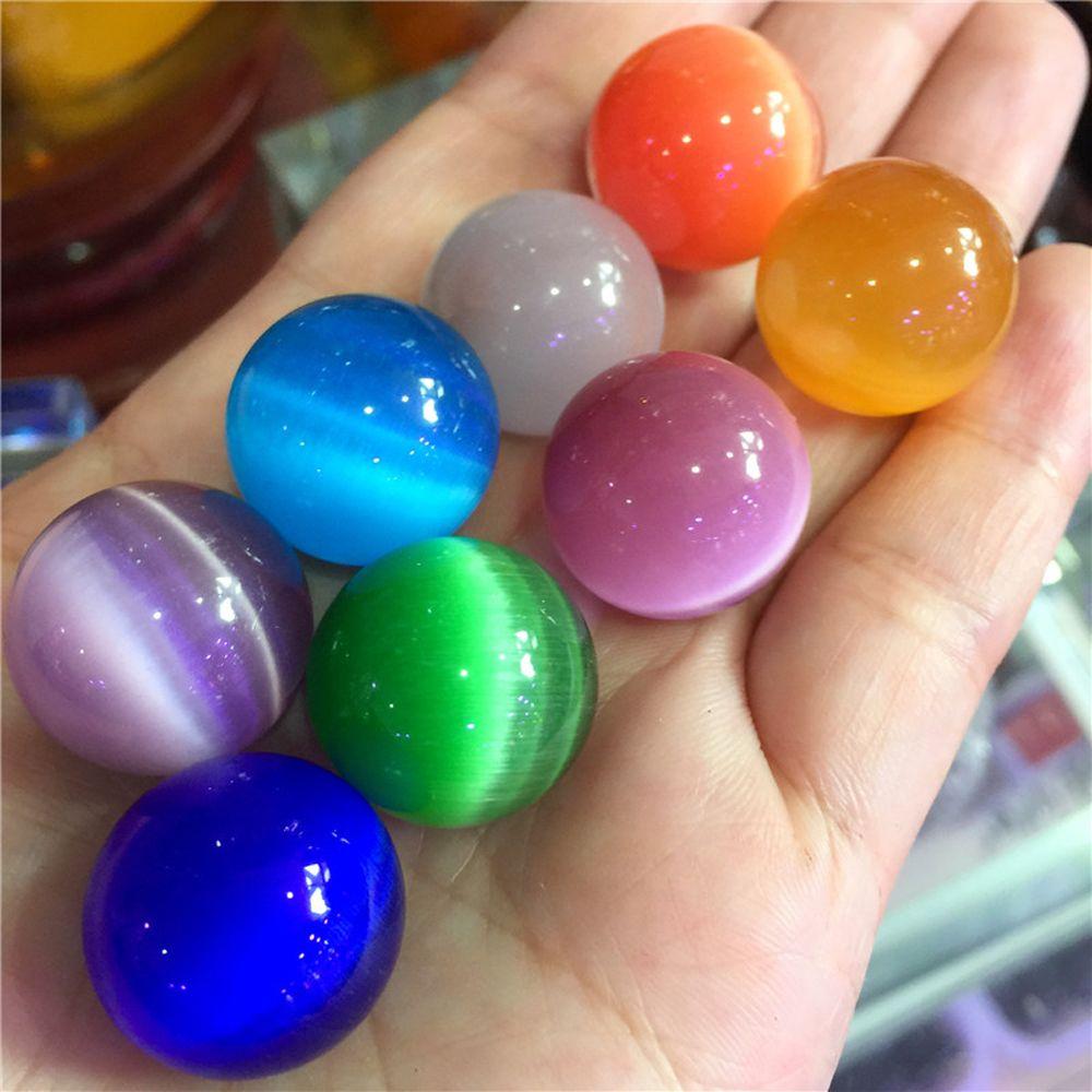 Ball Colorful Marble Games Cat's Eye Stone Glass Marbles Colorful Cat Eye Sphere Glass Ball Toys