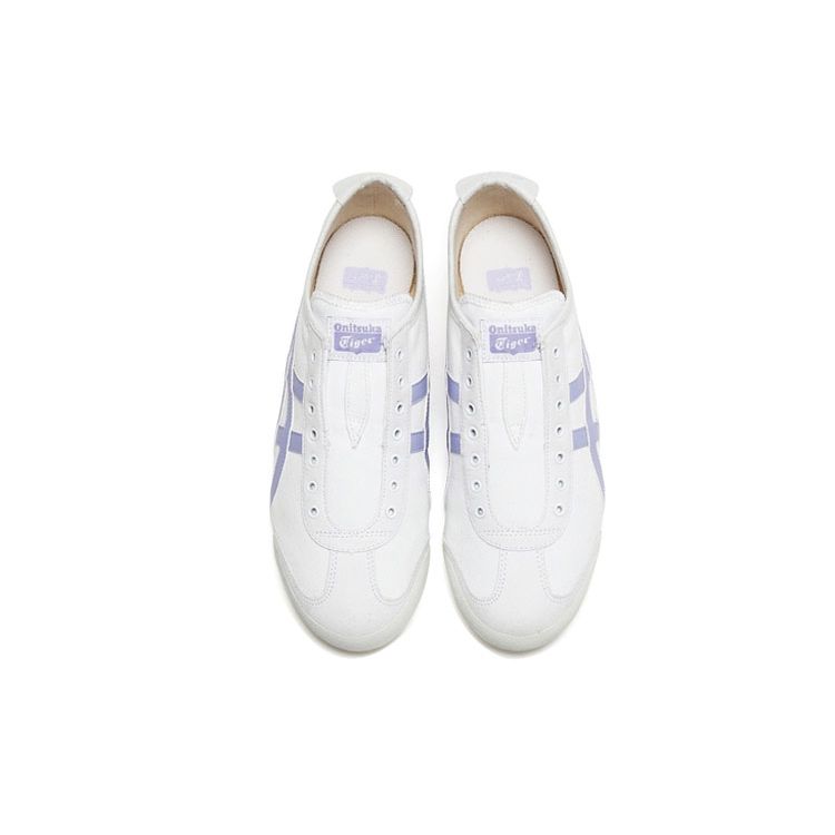 ONITSUKA TIGER Mexico 66 Canvas Модные Удобные Амортизирующие Прочные Низкие Повседневные Кроссовки Унисекс Белый Фиолетовый 1183B772-101
