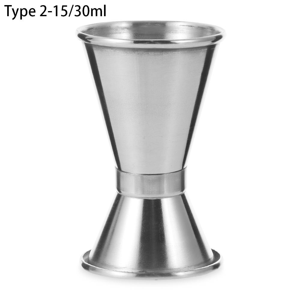 15/30ml or 25/50ml Cocktail Bar Jigger Design Japanese Stainless Steel Measuring Cup Jigger Double Spirit Bartender Kitchen Gadg