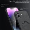For iPhone 16 Magnetic Case with Tempered Glass Film PU Leather+TPU Phone Cover Precise Cutouts