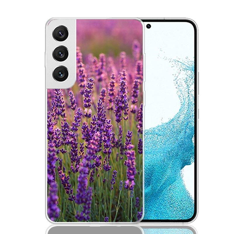 Фиолетовые Лавандовые Цветы Чехол для Телефона Для Samsung Galaxy S26 S25 Edge S24 S23 FE S22 Ultra S21 Plus S20 + Fundas Cover Coque Galaxy