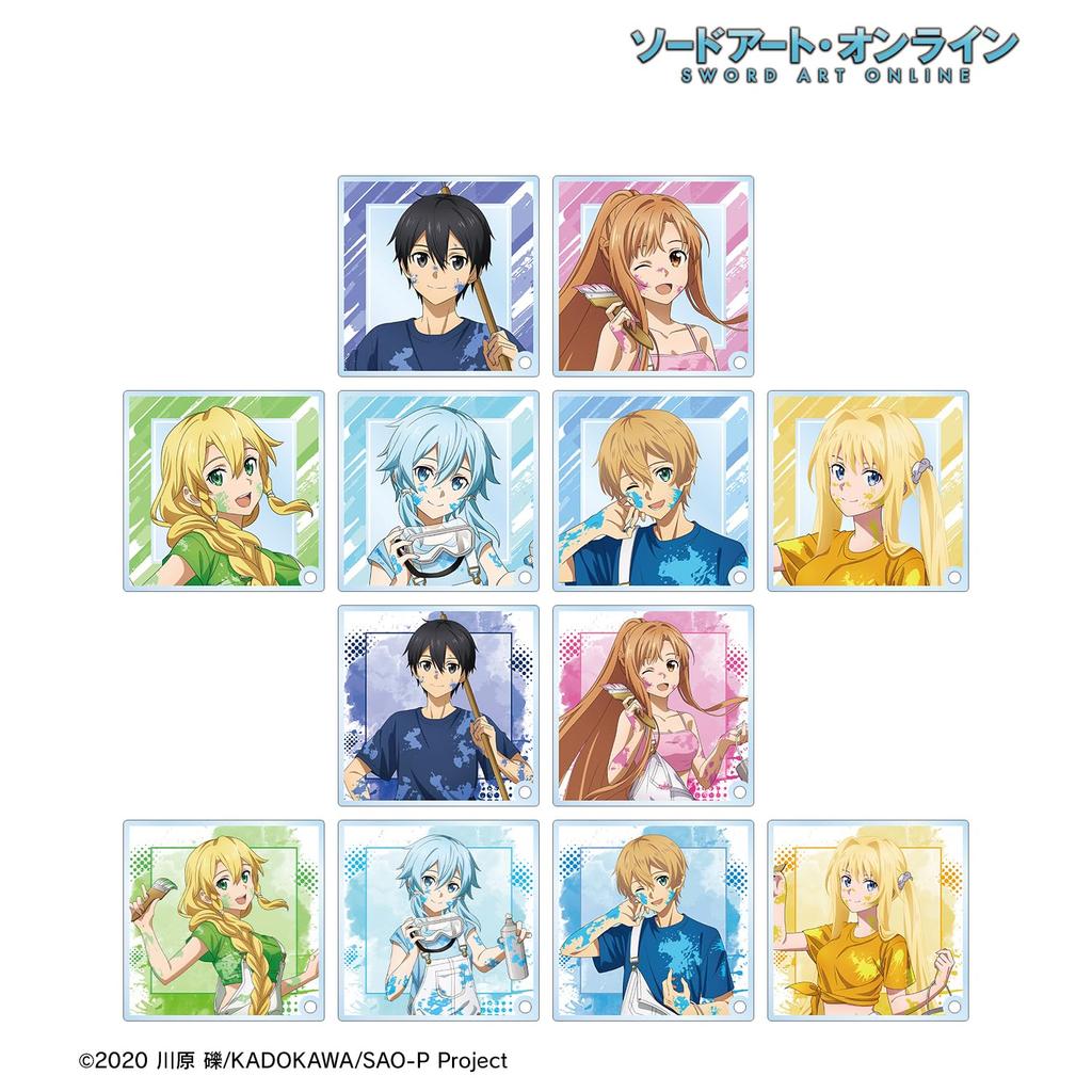 Sword Art Online Оригинальная раскраска Стиль Торговая акриловая подставка Панель Коробка из 12 шт. Вер.