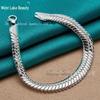 10mm Snake Chain Silver Bracelet for Women