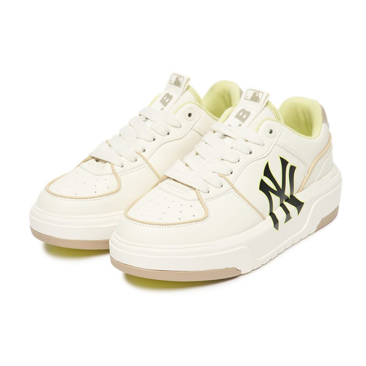 MLB Chunky Liner Artificial Leather Slip Resistant Cushioning Abrasion Resistant Low top Skateboard Shoes Unisex 3ASXCA12N-50BGS