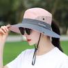 Летняя женская уличная шляпа от солнца с отверстием для хвостика, шляпа рыбака, защита от солнца, дышащая шляпа для альпинизма, стиль для родителей и детей