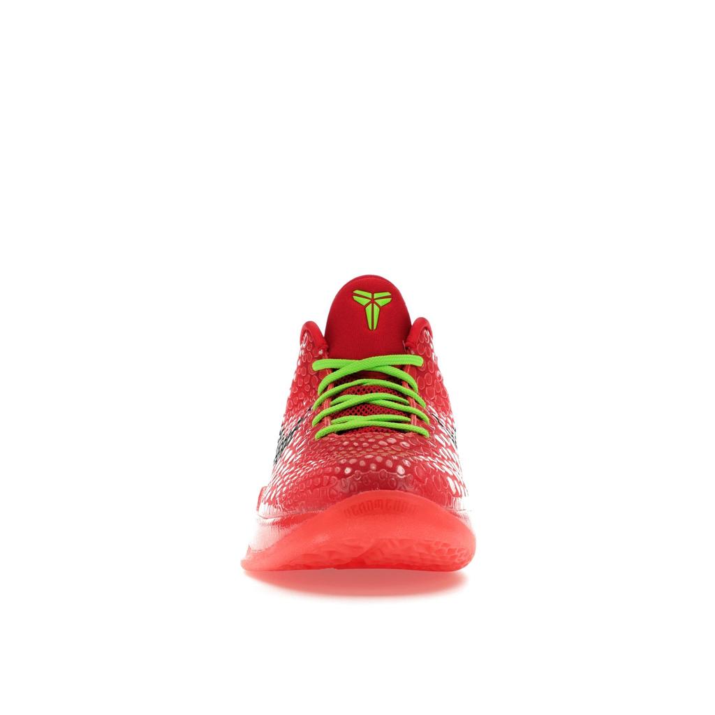 Nike Zoom Kobe 6 GS Reverse Grinch Kids Sneakers Red Bright-Crimson Black FV9676-600