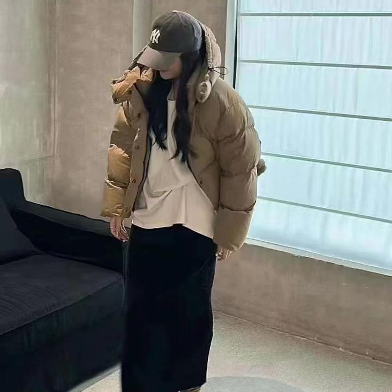 Пуховик бренда Tide, женская короткая куртка на зиму 2024 года с двумя лямками, утолщенный белый утиный пух