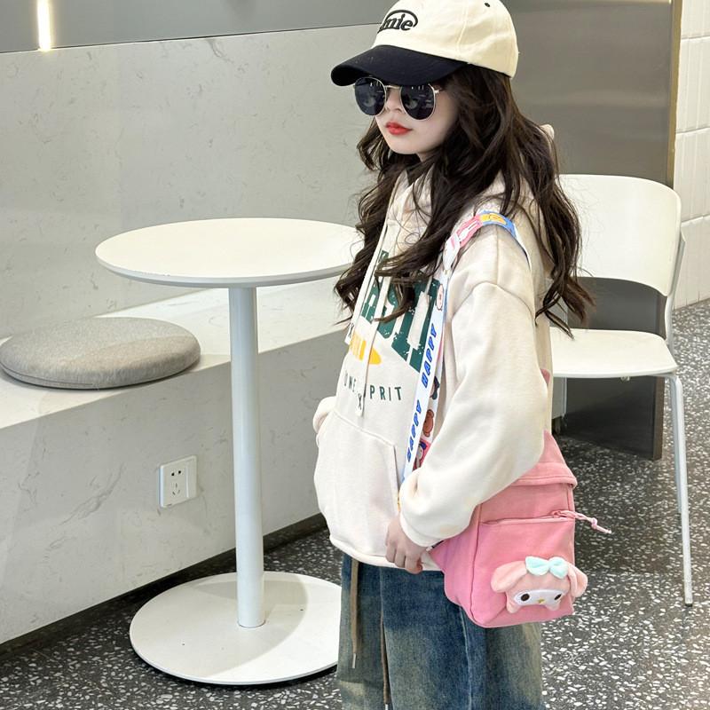 Adorable Cartoon Canvas Kids Chest Bag Lightweight Travel Crossbody For Boys And Girls