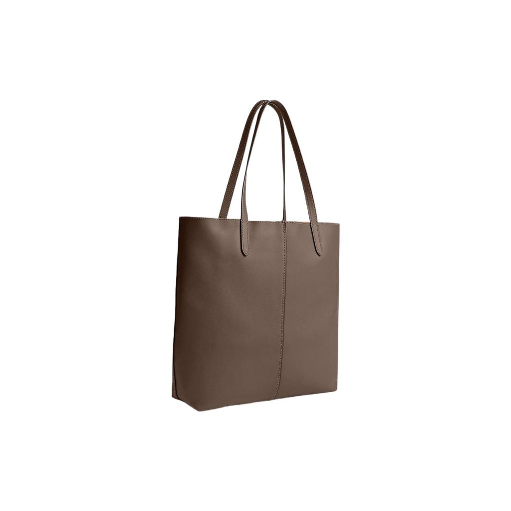 Coach Nomad 33 Logo Button Striped Stitching Pebbled Leather Tote Bag Women Tote Brown CN318-B4CBD