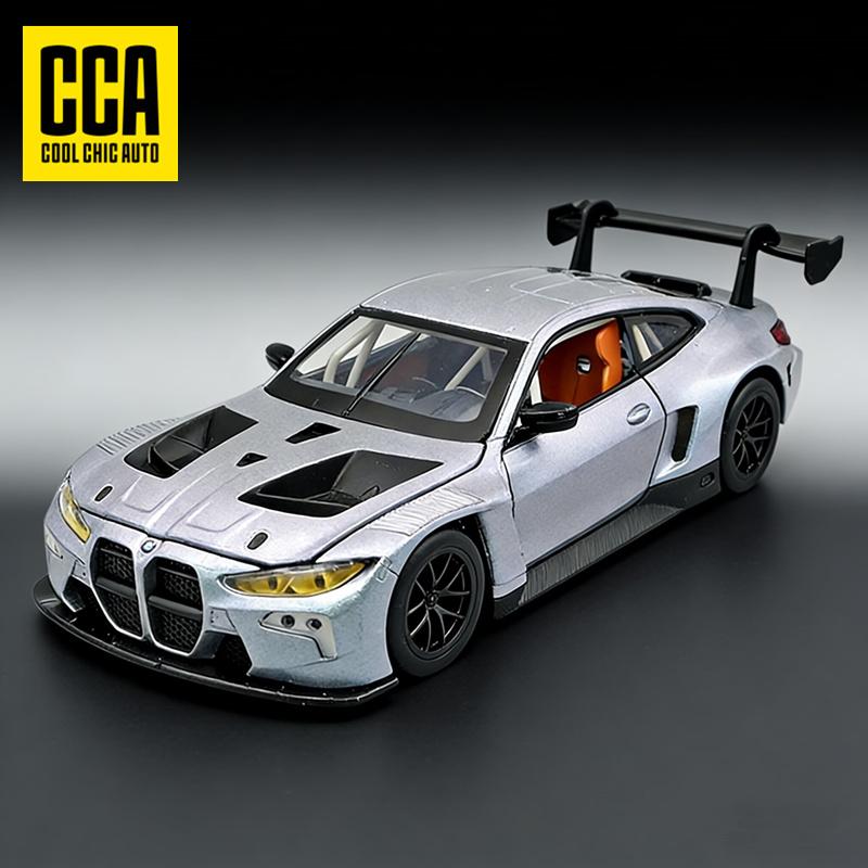 1:24 BMW M4 GT3 Alloy Sports Car Model Diecasts Metal Racing Car Vehicles Model Simulation Sound Light Collection Kids Toys Gift