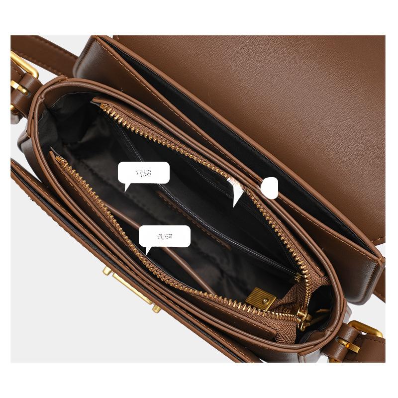 New Summer Cowhide Shoulder Bag Crossbody Bag Genuine Leather Underarm Saddle Bag Tofu Bag Women's Bag