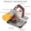 110-220v Mini Electric Belt Sander 7-Speed Adjustable Speed Bench Grinder Sanding Machine for Grinding Metal Wood Acrylic