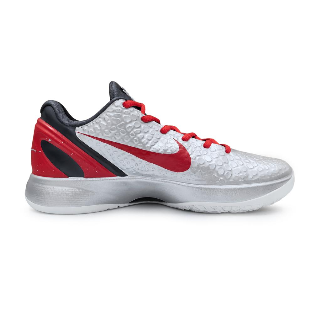 Nike Zoom Kobe 6 Basketball Shoes Men's Low Top Gray/Silver/Red IQ3902-002(Team258-)