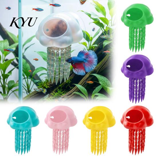 Saltwater Aquarium Accessories Floating Jellyfish Hide, 3D Printed Fish Tank Hide Hideout, Decorative Shelter Cave for Pleco Shrimp Betta Decoration