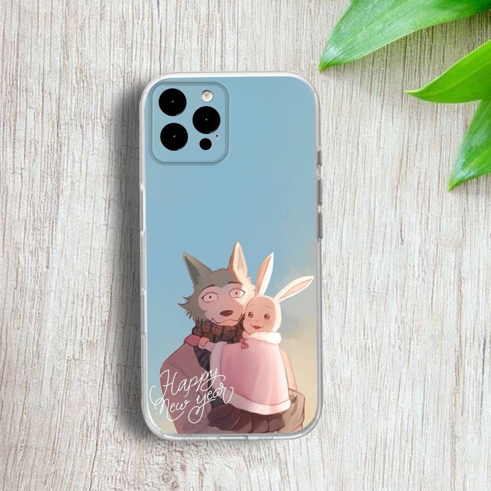 C-Cute B-Beastars Аниме Чехол для телефона для iPhone 17,16,15,14,13,12,11 Pro,Max,Plus,X,XS,XR,SE4,E Mini Прозрачный Мягкий Чехол