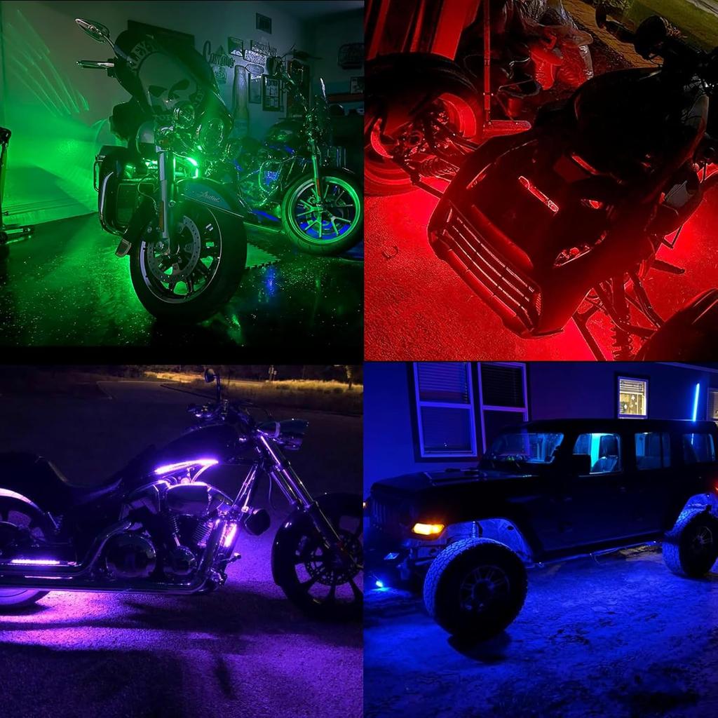 4 ШТ. 60 дюймов/150 см 4-контактный RGB светодиодный многоцветный акцентный свет Удлинительный кабель Проводной комплект для светодиодной мотоциклетной, квадроциклетной, автомобильной подсветки Многоцветная неоновая лента