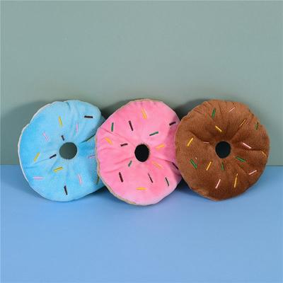 Собака Мягкая Пищащая Игрушка Для Щенка Пушистая Игрушка Для Обучения Жевать Пончики