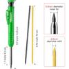 Hiboom Solid Carpenter Pencil Set for Construction with 7 Refills Built-in Sharpener, Long Nosed Deep Hole Mechanical Pencil Marker for Carpenter