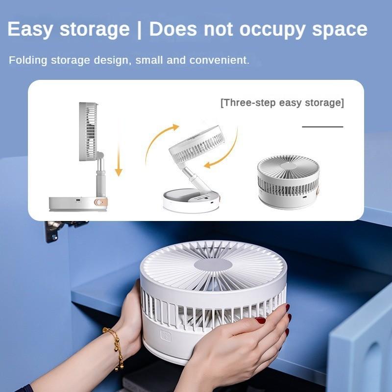 Scalable Multifunctional Electric Fan Household Desktop Folding Fan Portable Outdoor Camping Fan