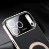 Гальванизированный кожаный магнитный чехол для iPhone 17 Pro Max 16 15 14 13 Для Magsafe 360 Вращающаяся подставка Ударопрочная матовая задняя крышка