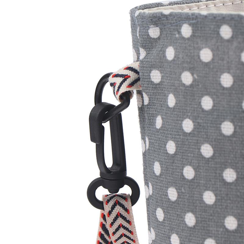 Современный стиль Портативные чехлы для бутылок Цветочный принт Хлопок Льняные сумки для чашек