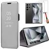 Case - Booling - for Samsung Galaxy S24 Ultra - Silver - Tempered Glass - Protection - 2 Protective Films