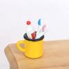 1/12 Dollhouse Simulation Toothpaste Toothbrush Cup Set Dollhouse Mini Bathroom Decoration Dolls House Furniture Accessories