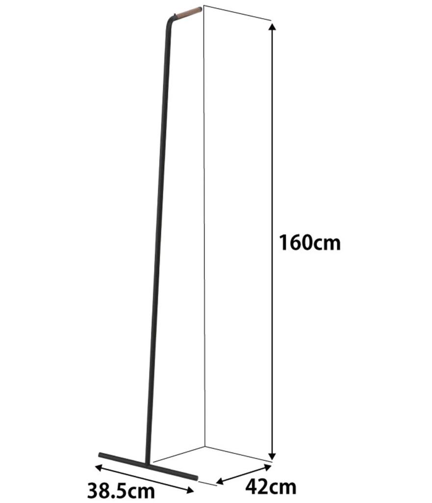 Тонкая вешалка Yamazaki Jitsugyo, черная, приблизительно. Ш38,5 x Г42 x В160 см Вешалка-вешалка Tower 7551