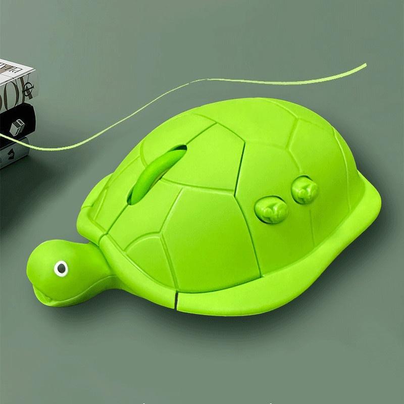 Small Turtle Mouse 2Nd Gen 3 Mode Wired Wireless 2.4G Bluetooth Chargeable Silent For Laptop Desktop Home Spoof Gift For Friend