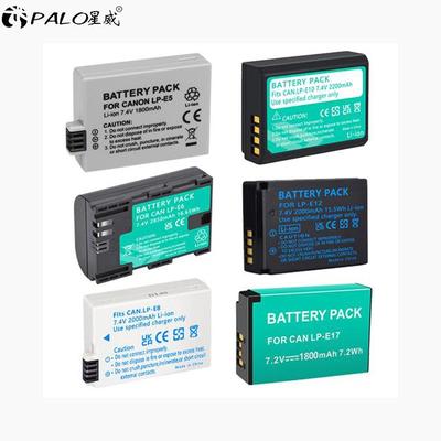 LP-E5 LP-E6 LP-E8 LP-E10 LP-E12 LP-E17 Аккумулятор для зеркальной камеры Canon EOS 550D/750D 5D/6D Mark II Kiss X70/X80 Rebel T3i/T4i/T5i и т. д.