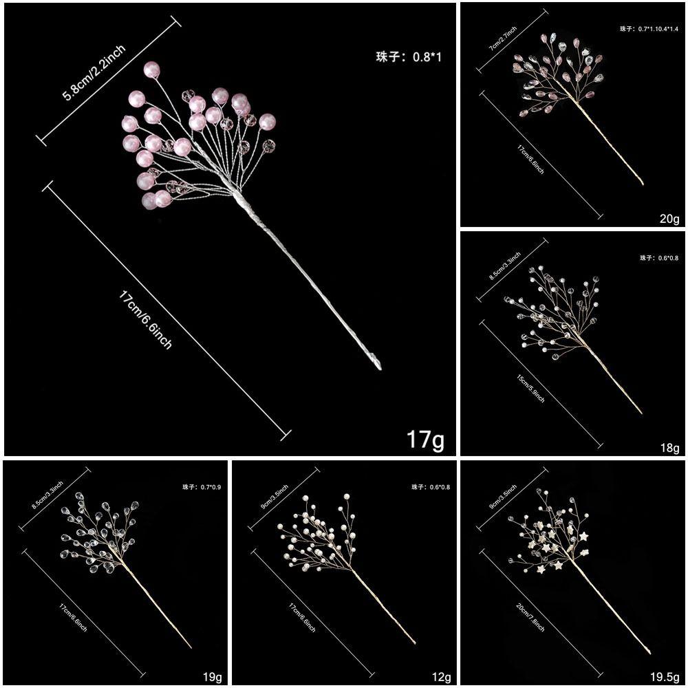 Transparent Bead Crystal Tree Branches Glitter Finish Water Drop Design Glitter Tree Branches Lifelike Style Pentagram Shape