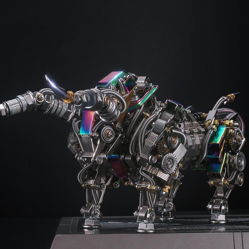 3D Металлическая Трехмерная Механическая Модель Быка Паука Головоломка DIY Сборка Строительные Блоки Игрушки для Взрослых Детей Подарок