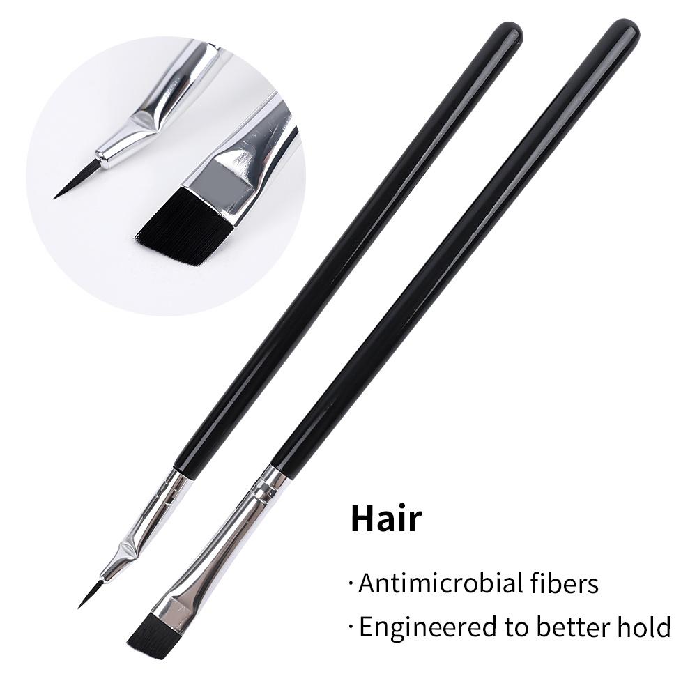 1 шт. Кисть для подводки глаз, контурная подводка для бровей, угловая кисть, портативная маленькая угловая кисть для подводки бровей, женский макияж, косметические инструменты