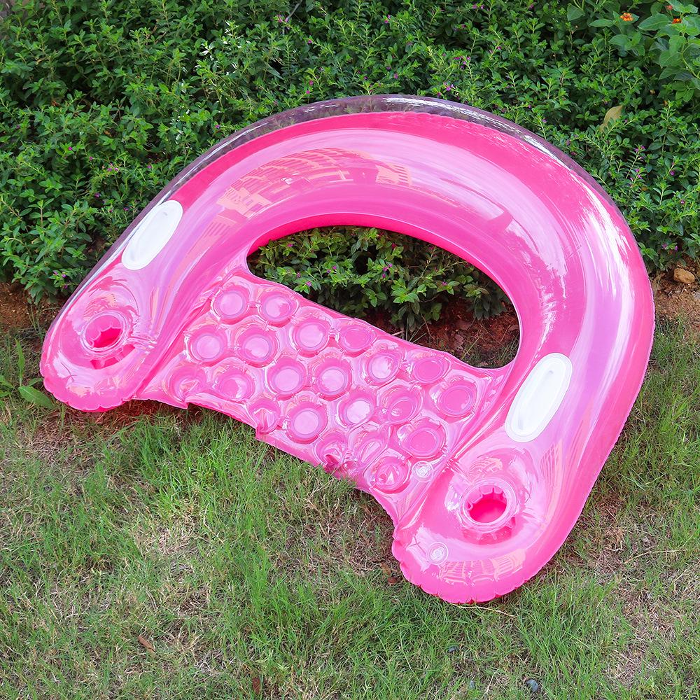 Складной полосатый гамак для бассейна: Надувной матрас-реклайнер нового стиля с сеткой