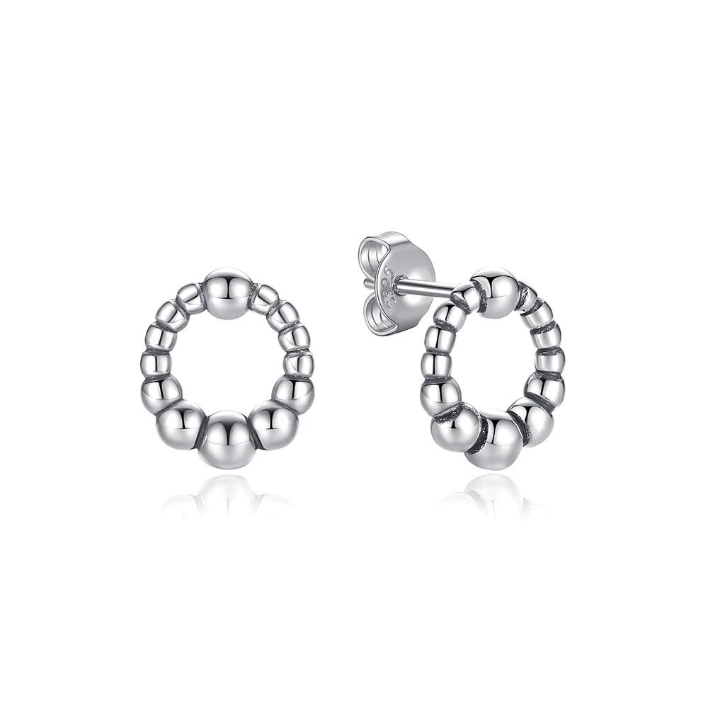 925 Silver Earrings Crystal Love Heart Infinity Stud Earings For Women Piercing Rose Gold Gift Jewelry
