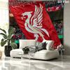 Liverpool Flag Wall tapestry, aesthetic printed fabric blanket, suitable for bedroom, living room, and home decor.