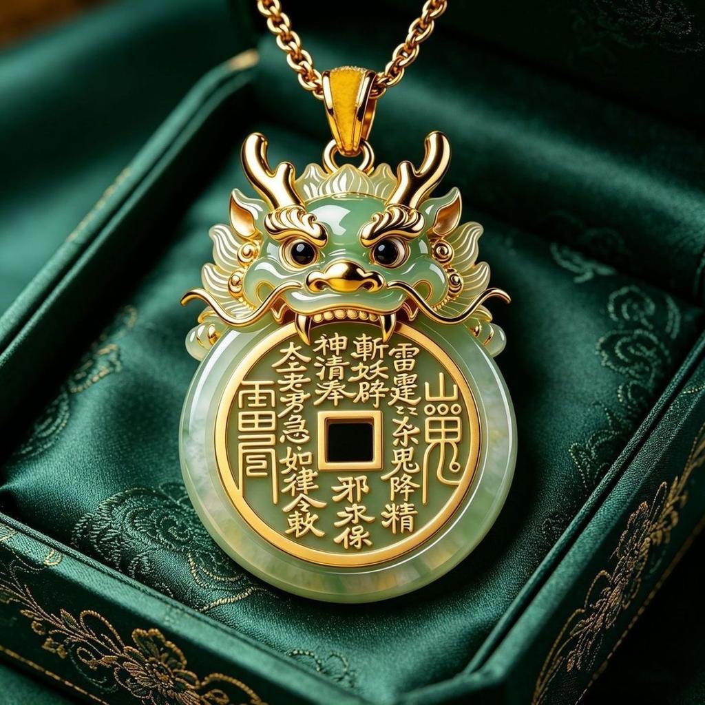 Mountain ghost protection necklace Mountain ghost spending money pendant Ancient style National tide protection blessing jewelry for elders and
