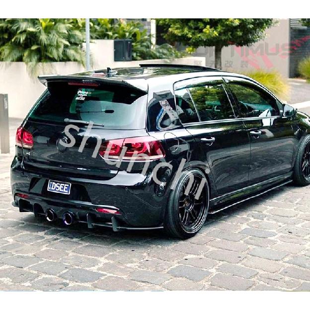 Задний спойлер-губа на крышу, крылышки-спойлер для Volkswagen VW Golf 6 MK6 VI GTI R20 2010-2013, ABS-пластик, задний спойлер-губа