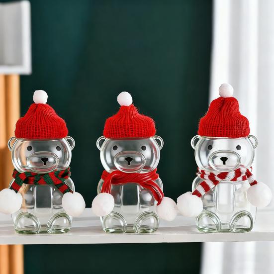 Бутылка для напитков с тематикой медведя Милый тамблер для чая и кофе со льдом Портальный стакан для холодных напитков с крышкой Подарок на день рождения и Рождество для детей и подростков