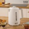 Elegance Bouilloire Électrique 1,7L Sans Fil Ébullition Rapide Sans BPA Base 360 Briebe KT1168WHT 2200W Blanc 04049